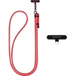 Techsuit - Rope Crossbody Strap - for Phones, Carabiner, Nylon Braided, Durable, Adjustable - Red Velvet - (RCS1-33)