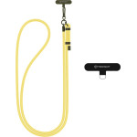 Techsuit - Rope Crossbody Strap - for Phones, Carabiner, Nylon Braided, Durable, Adjustable - Sunflower Yellow - (RCS1-75)