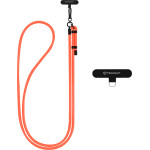 Techsuit - Rope Crossbody Strap - for Phones, Carabiner, Nylon Braided, Durable, Adjustable - Sunset Orange - (RCS1-81)