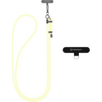Techsuit - Rope Crossbody Strap - for Phones, Carabiner, Nylon Braided, Durable, Adjustable - Vanilla Cream - (RCS1-56)