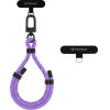 Techsuit - Rope Wrist Strap - for Phones, Carabiner, Nylon Braided, Durable, Adjustable, Universal - Cobra Purple - (RWS1-11)