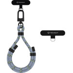 Techsuit - Rope Wrist Strap - for Phones, Carabiner, Nylon Braided, Durable, Adjustable, Universal - Frosted Web - (RWS1-12)