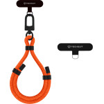 Techsuit - Rope Wrist Strap - for Phones, Carabiner, Nylon Braided, Durable, Adjustable, Universal - Sunset Blaze - (RWS1-50-62)
