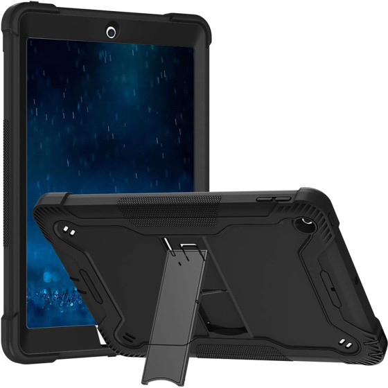 Techsuit - Rugged TabShell + Screen Protector - iPad 9.7 (2017 / 2018) - Black
