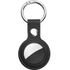 Techsuit - Secure Leather Holder (SLH1) - Apple AirTag Case, with Metal Ring - Black - (SLH1;BLACK)