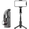 Techsuit - Selfie Stick (L18sMini) - Stable Gimbal/Tripod with Bluetooth Remote Control, Fill Light, 360 Rotation, 70cm - Black - (L18S;MINI)