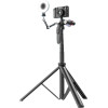Techsuit - Selfie Stick - Large Ajustable Tripod with Bluetooth Remote Control, 360, Aluminium Alloy, 205cm - Black - (C05)