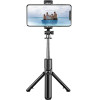 Techsuit - Selfie Stick - Stable and Compact Tripod Mount with Bluetooth Remote Control, 68cm - Black - (S03)