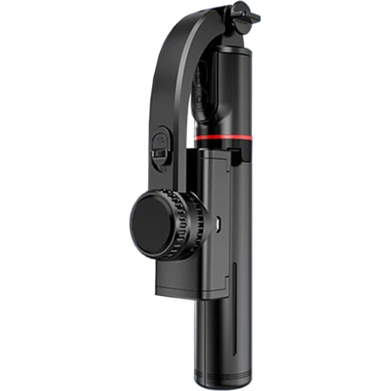 Techsuit - Selfie Stick - Stable Monopod/Tripod with Bluetooth Remote Control, 400mAh, 70cm - Black - (L19)