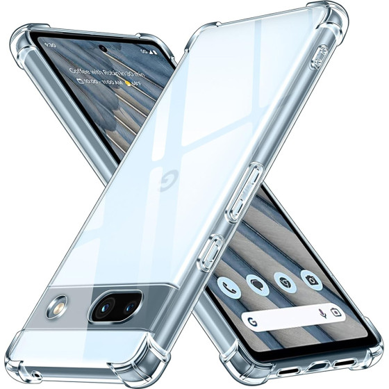 Techsuit - Shockproof Clear Silicone - Google Pixel 7a - Clear