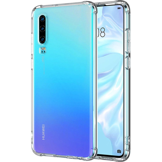 Techsuit - Shockproof Clear Silicone - Huawei P30 - Clear