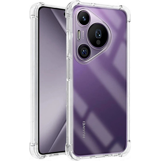 Techsuit - Shockproof Clear Silicone - Huawei Pura 70 Pro - Clear