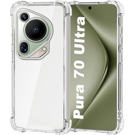 Techsuit - Shockproof Clear Silicone - Huawei Pura 70 Ultra - Clear