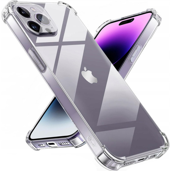 Techsuit - Shockproof Clear Silicone - iPhone 14 Pro Max - Clear