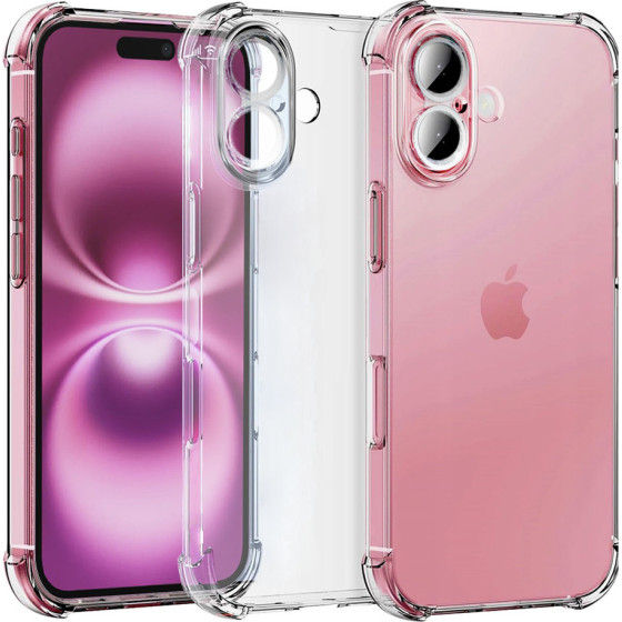 Techsuit - Shockproof Clear Silicone - iPhone 16 - Clear