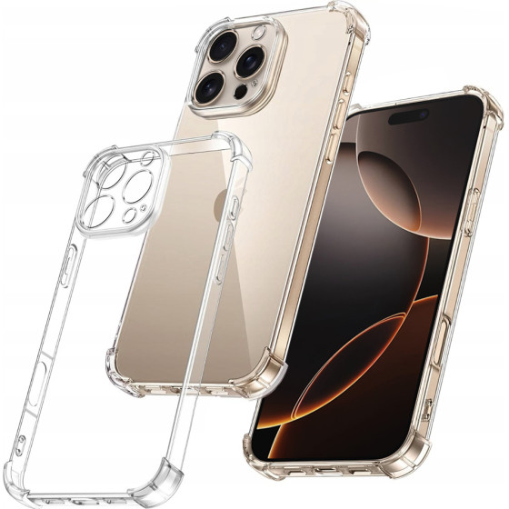 Techsuit - Shockproof Clear Silicone - iPhone 16 Pro Max - Clear
