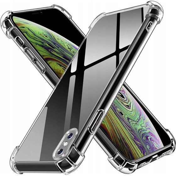 Techsuit - Shockproof Clear Silicone - iPhone XS Max - Clear