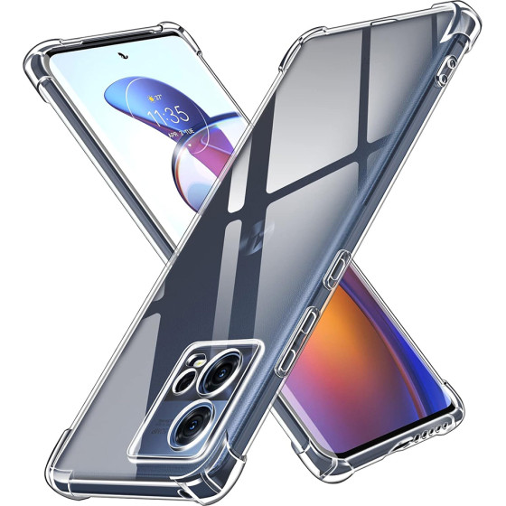 Techsuit - Shockproof Clear Silicone - Motorola Edge 30 Fusion - Clear