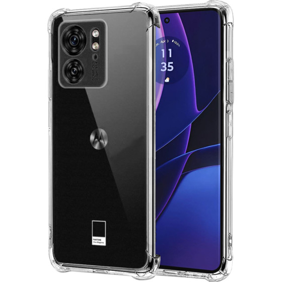 Techsuit - Shockproof Clear Silicone - Motorola Edge 40 / Edge (2023) - Clear