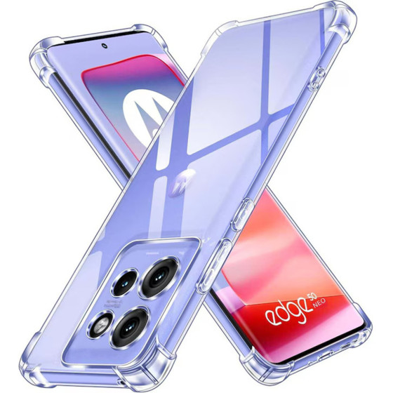Techsuit - Shockproof Clear Silicone - Motorola Edge 50 Neo / Motorola ThinkPhone 25 - Clear