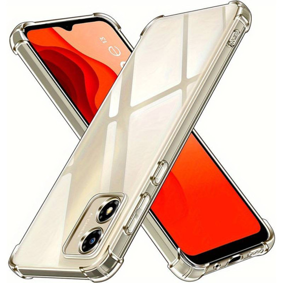 Techsuit - Shockproof Clear Silicone - Motorola Moto E13 - Clear