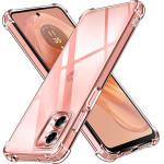 Techsuit - Shockproof Clear Silicone - Motorola Moto G04 / Moto G04s / Moto G24 / Moto E14 - Clear