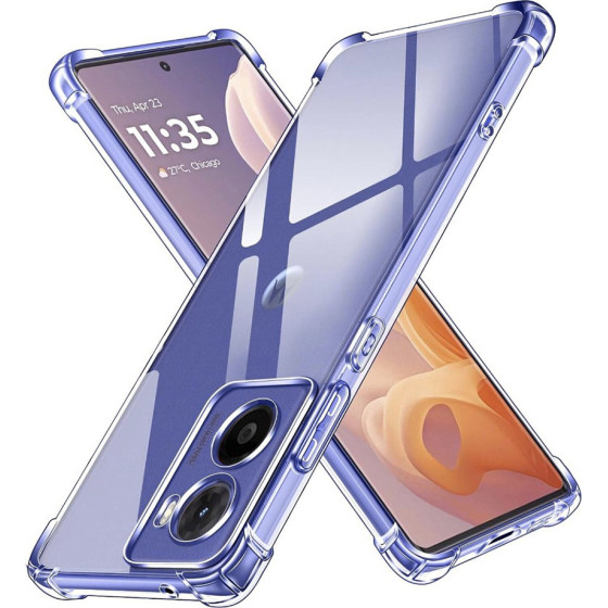 Techsuit - Shockproof Clear Silicone - Motorola Moto G05 / E15 - Clear