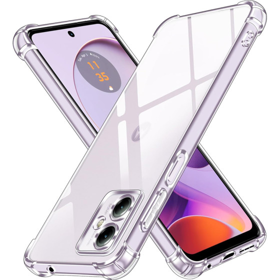 Techsuit - Shockproof Clear Silicone - Motorola Moto G14 - Clear