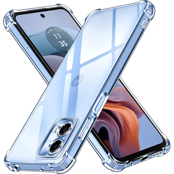 Techsuit - Shockproof Clear Silicone - Motorola Moto G34 / Moto G45 - Clear