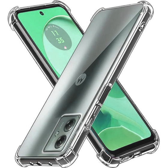 Techsuit - Shockproof Clear Silicone - Motorola Moto G54 - Clear