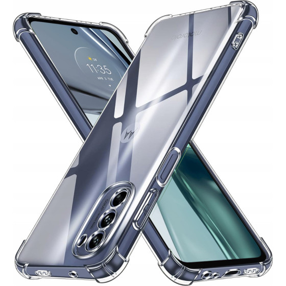 Techsuit - Shockproof Clear Silicone - Motorola Moto G62 5G - Clear