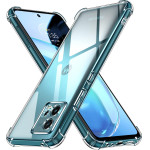 Techsuit - Shockproof Clear Silicone - Motorola Moto G72 - Clear