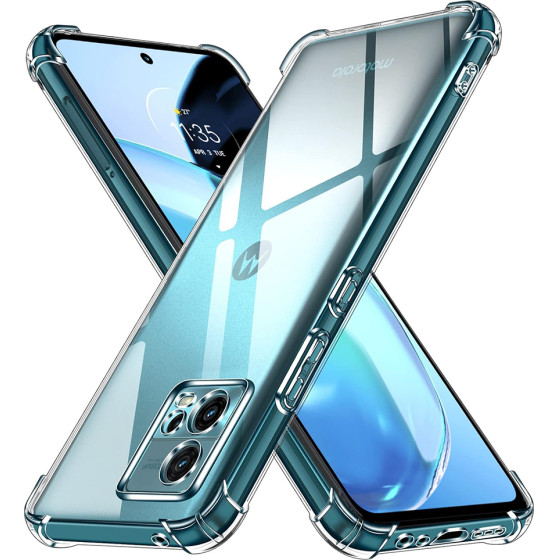 Techsuit - Shockproof Clear Silicone - Motorola Moto G72 - Clear
