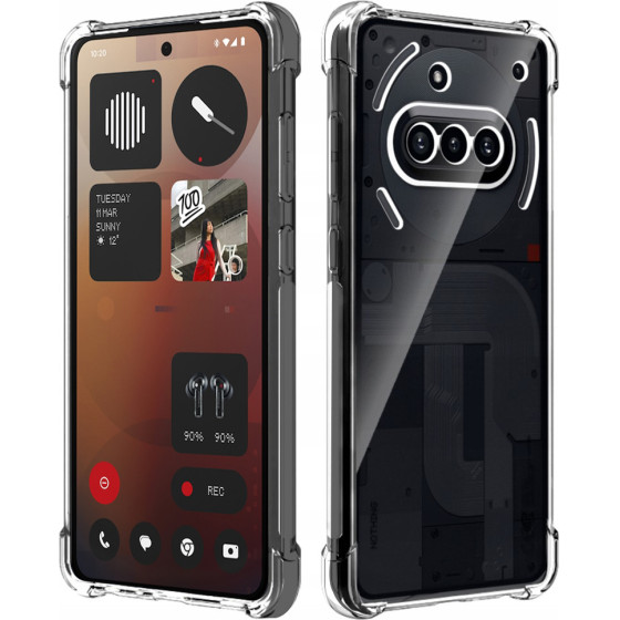 Techsuit - Shockproof Clear Silicone - Nothing Phone (3a) - Clear