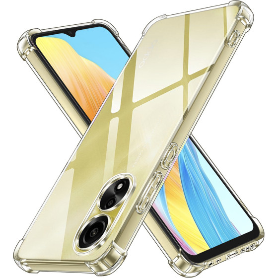Techsuit - Shockproof Clear Silicone - Oppo A38 / A18 - Clear