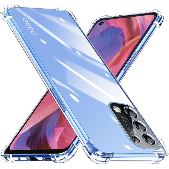Techsuit - Shockproof Clear Silicone - Oppo A54 5G / A74 5G / OnePlus Nord N200 5G - Clear