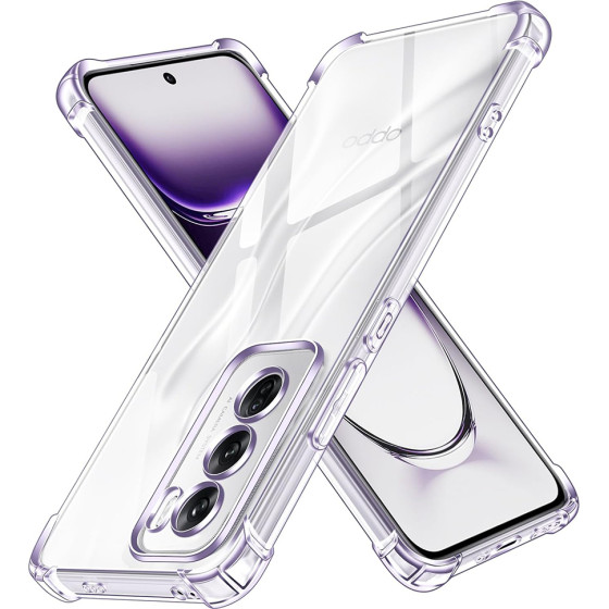 Techsuit - Shockproof Clear Silicone - Oppo Reno12 - Clear