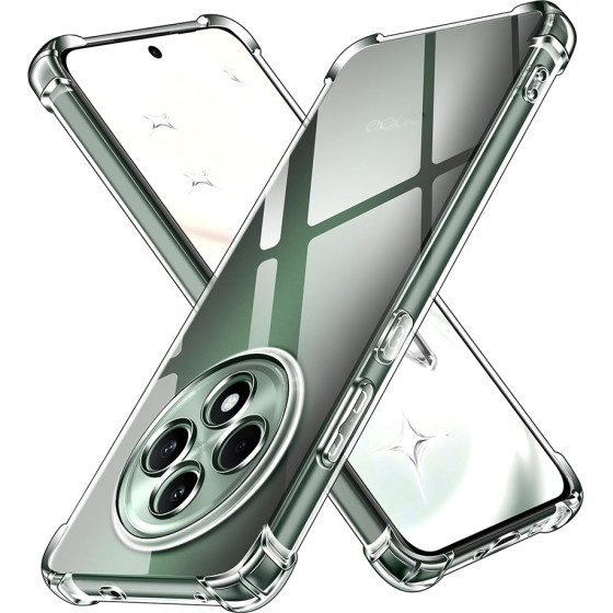 Techsuit - Shockproof Clear Silicone - Oppo Reno12 F 4G / Reno12 F 5G / Reno12 FS 4G / Reno12 FS 5G - Clear