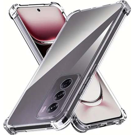 Techsuit - Shockproof Clear Silicone - Oppo Reno12 Pro - Clear