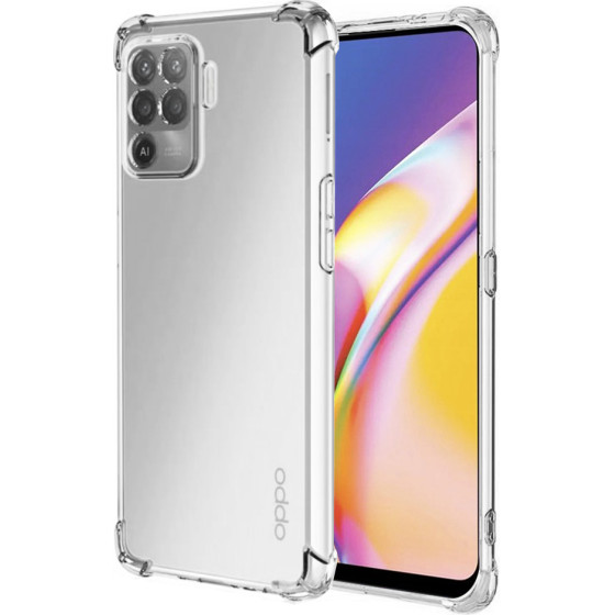 Techsuit - Shockproof Clear Silicone - Oppo Reno5 Lite / Oppo A94 4G - Clear