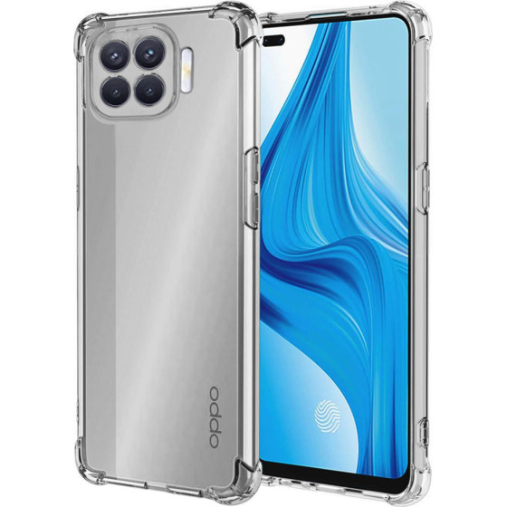 Techsuit - Shockproof Clear Silicone - Oppo Reno4 Lite - Clear
