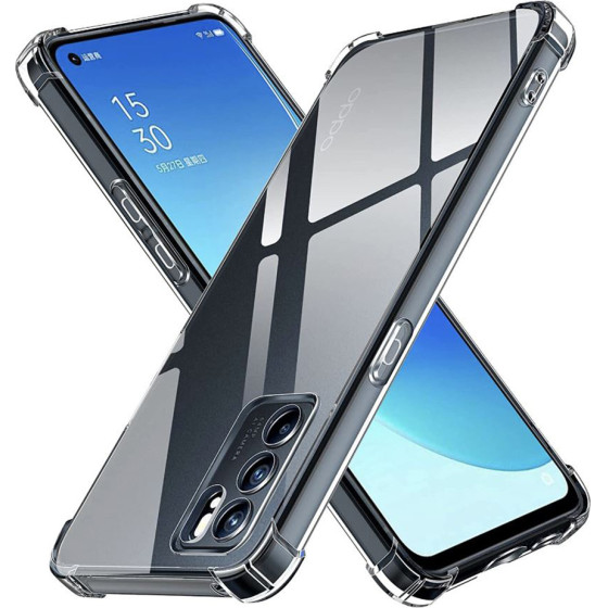 Techsuit - Shockproof Clear Silicone - Oppo Reno6 5G - Clear