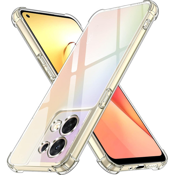 Techsuit - Shockproof Clear Silicone - Oppo Reno8 - Clear