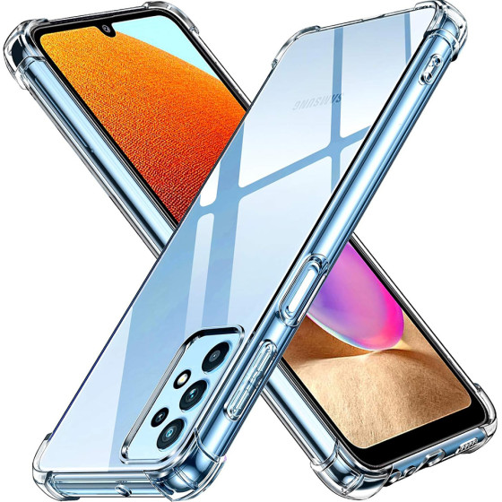 Techsuit - Shockproof Clear Silicone - Samsung Galaxy A32 4G - Clear