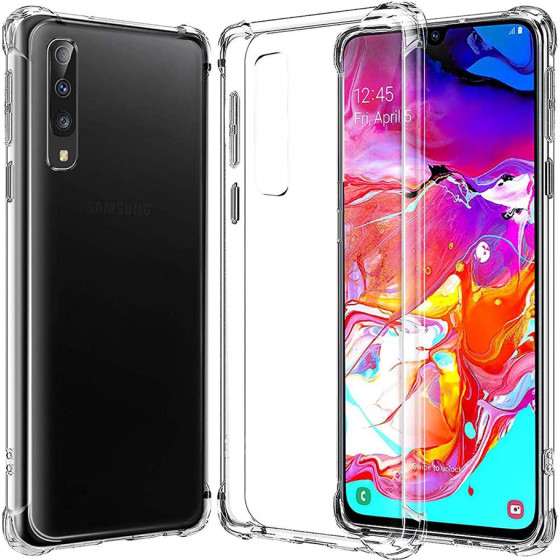 Techsuit - Shockproof Clear Silicone - Samsung Galaxy A70 / A70s - Clear