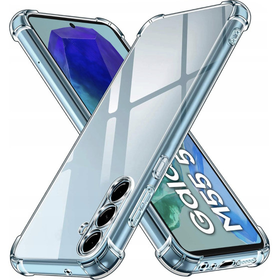 Techsuit - Shockproof Clear Silicone - Samsung Galaxy M55 - Clear