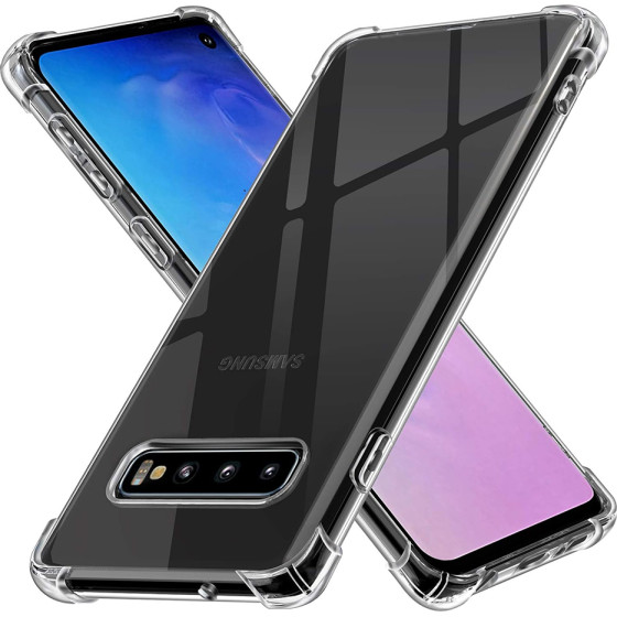 Techsuit - Shockproof Clear Silicone - Samsung Galaxy S10 - Clear