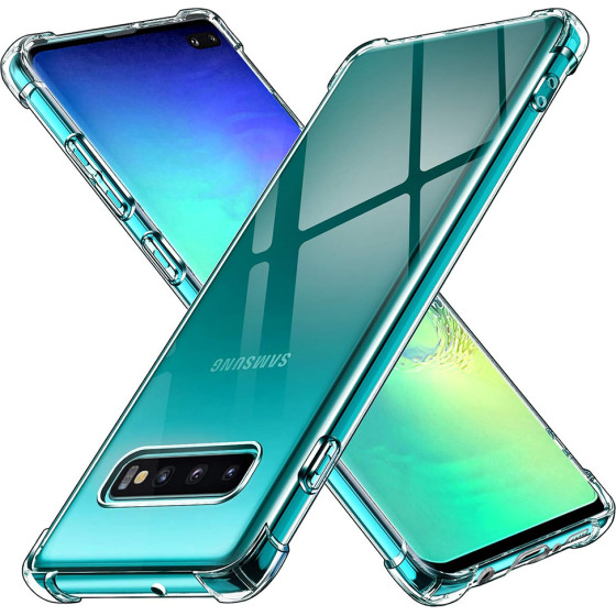 Techsuit - Shockproof Clear Silicone - Samsung Galaxy S10 Plus - Clear