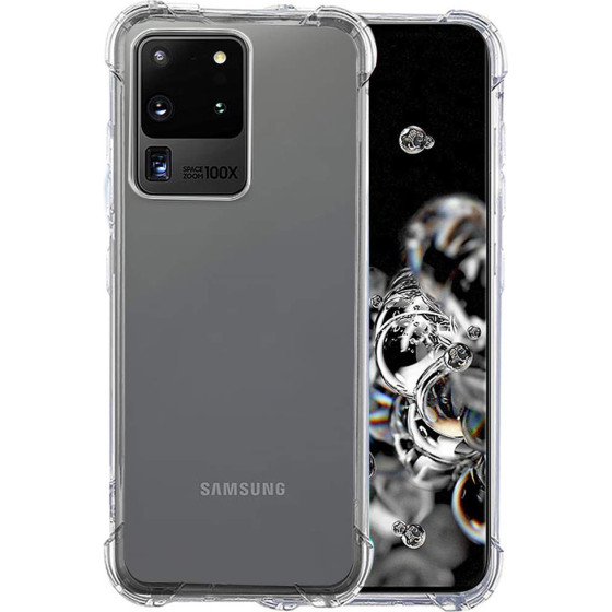 Techsuit - Shockproof Clear Silicone - Samsung Galaxy S20 Ultra 4G / S20 Ultra 5G - Clear