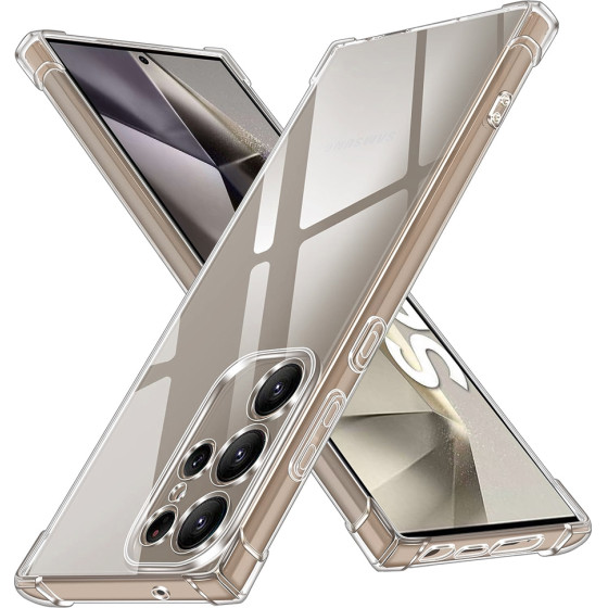 Techsuit - Shockproof Clear Silicone - Samsung Galaxy S24 Ultra - Clear